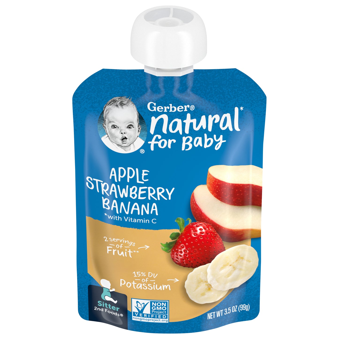 GERBER PRODUCTS COMPANY Gerber Natural for Baby Generic Carton Q096H 6-3.5oz Pouches 1.31LBS (594g)