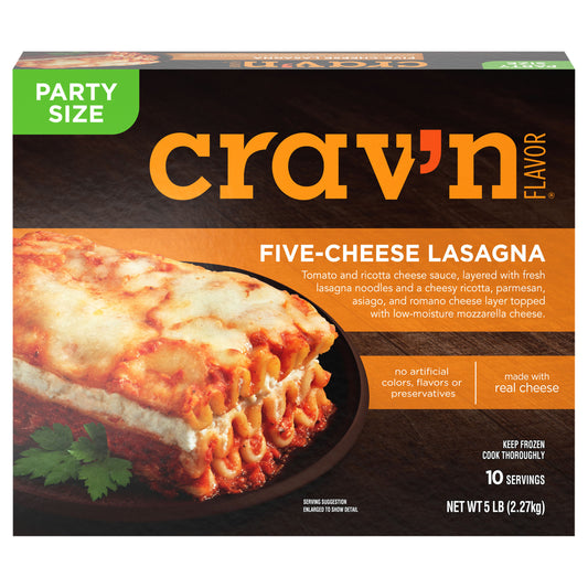Crav'n Flavor Five-Cheese Lasagna Party Size 5 lb