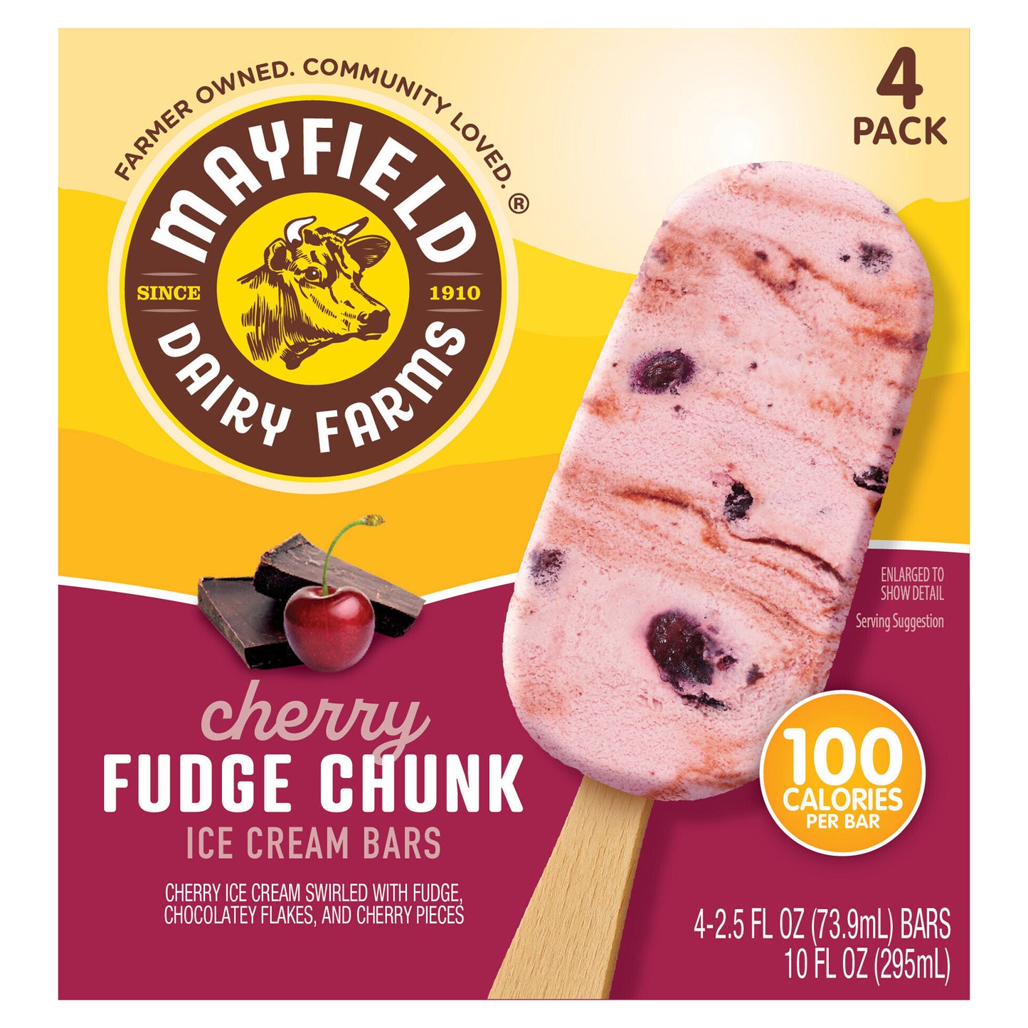 Mayfield Cherry Fudge Chunk Ice Cream Bars
