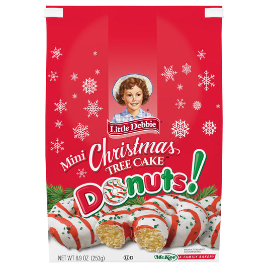 Snack Cakes, Little Debbie Family Pack Christmas Tree Mini Donuts (bagged)