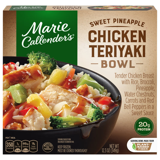 Marie Callender's Frozen Meal, Sweet Pineapple Chicken Teriyaki Bowl, 12.3 Ounce