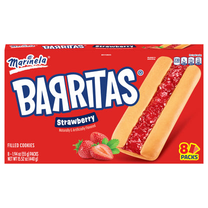 Marinela Barritas Strawberry Filled Cookies, 8 packs, 15.52 oz