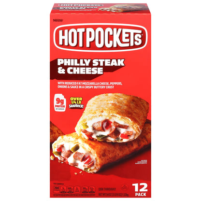 Hot Pockets Philly Steak & Cheese Sandwich 12 Each
