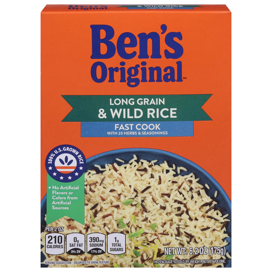Ben's Original Long Grain & Wild Fast Cook Rice 6.2 oz