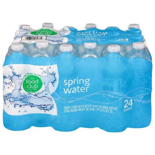 Food Club Spring Water 24 ea