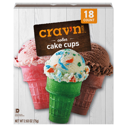 Crav'n Flavor Color Cake Cups 18 ea