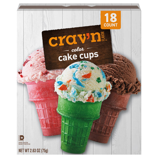 Crav'n Flavor Color Cake Cups 18 ea