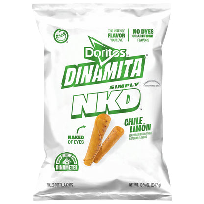 Doritos Dinamita Simply NKD Rolled Tortilla Chips Chile Limon, 10 3/4 Oz