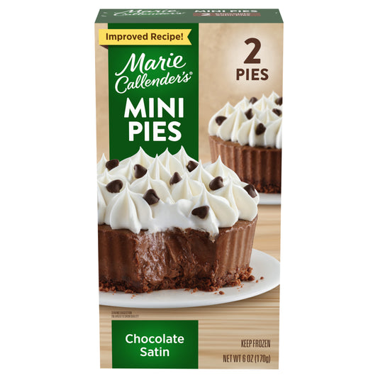 Marie Callender's Chocolate Satin Mini Pies, 2 Pies, Frozen, 6 oz.