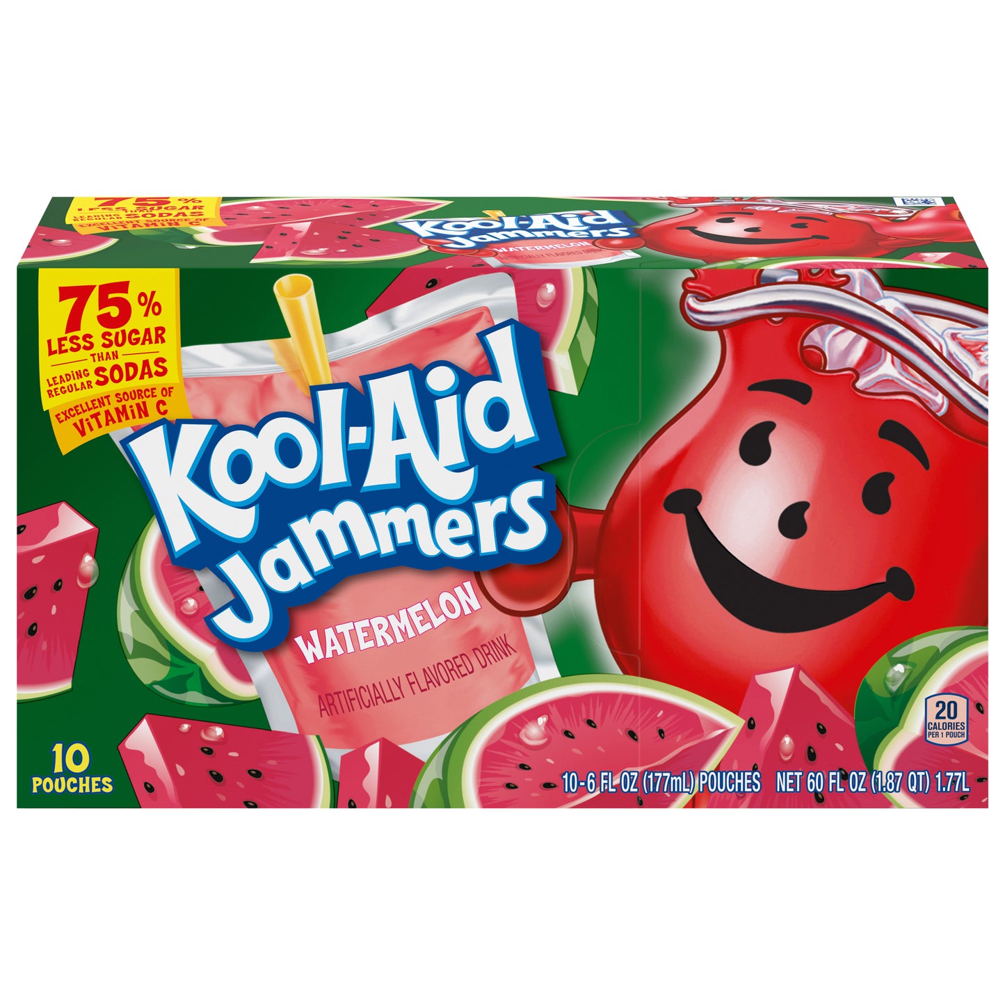 Kool-Aid WATERMELON - WATERMELON 10ct (41947 - 00001 - C3433916) Net 60 fl oz (1.87 qt) 1.77L English