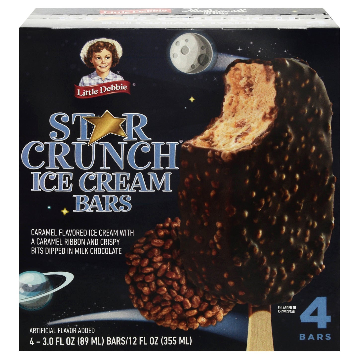 Little Debbie Star Crunch Caramel Ice Cream Bars 4 - 3.0 fl oz Bars