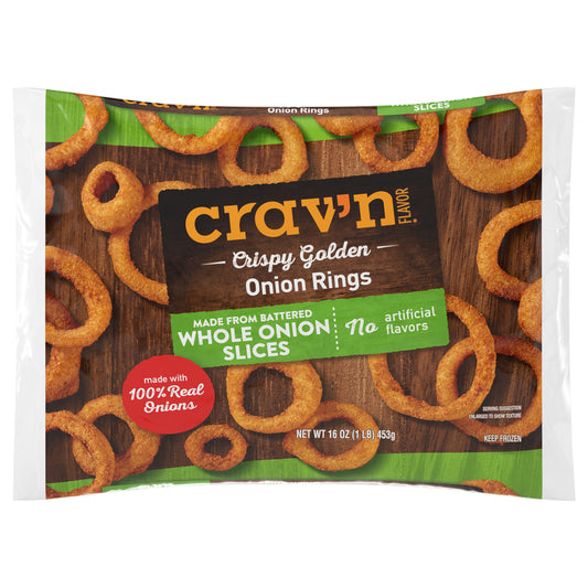 Crav'n Flavor Crispy Golden Onion Rings 16 oz