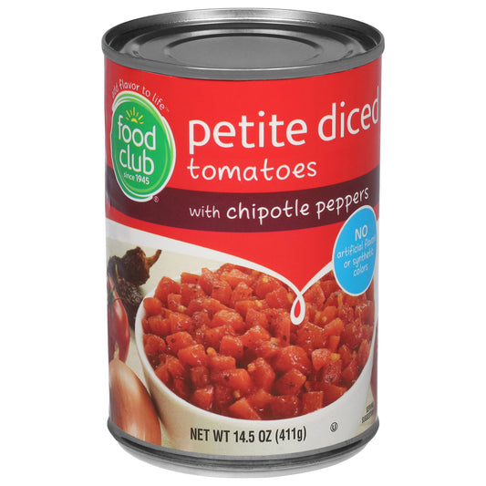 Food Club Petite Diced Tomatoes with Chipotle Peppers 14.5 oz