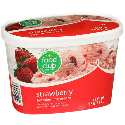 Strawberry Premium Ice Cream With Bursts Of Strawberry Chunks