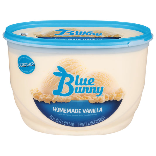 Blue Bunny Premium Homemade Vanilla Frozen Dessert, 48 fl oz