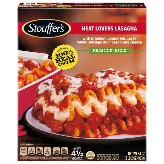 Stouffer's Family Size Meat Lovers Lasagna Family Size 34 oz