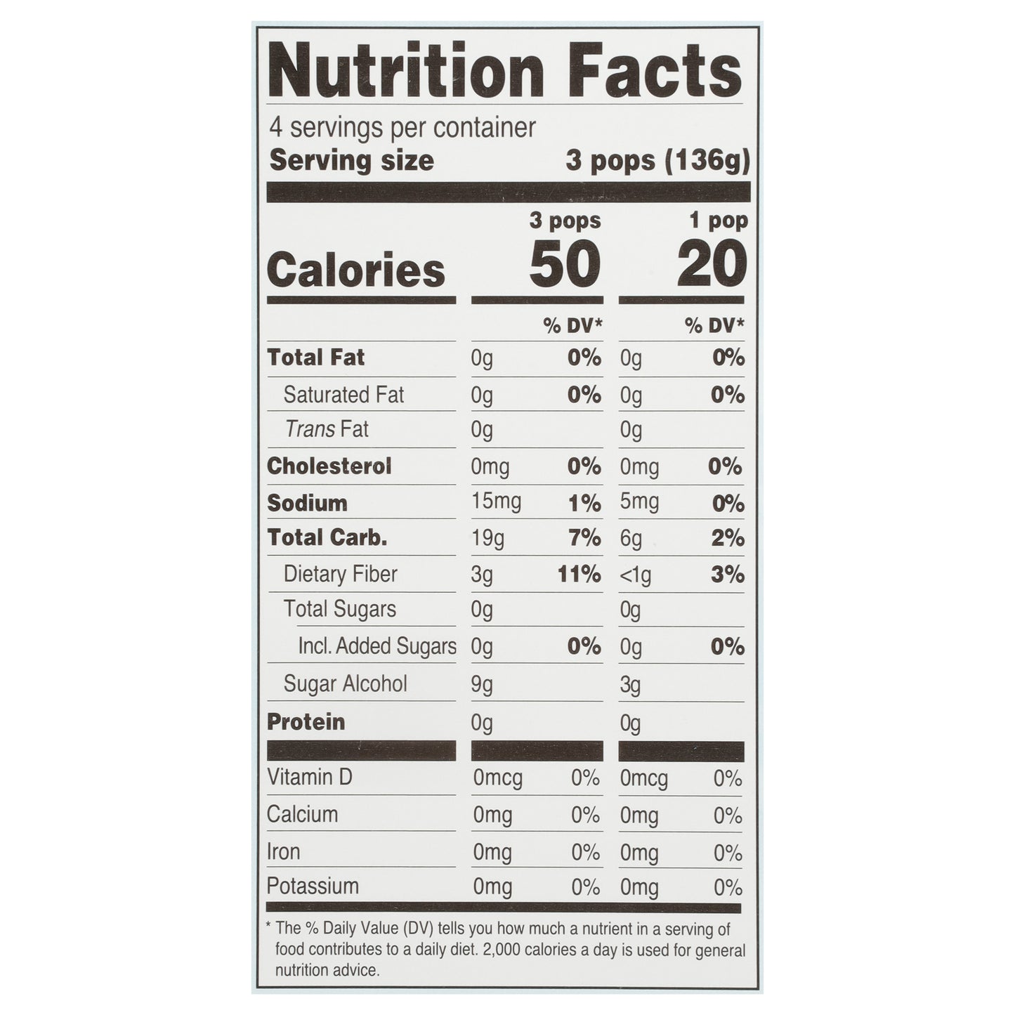 Bomb Pop Original Sugar Free Ice Pops