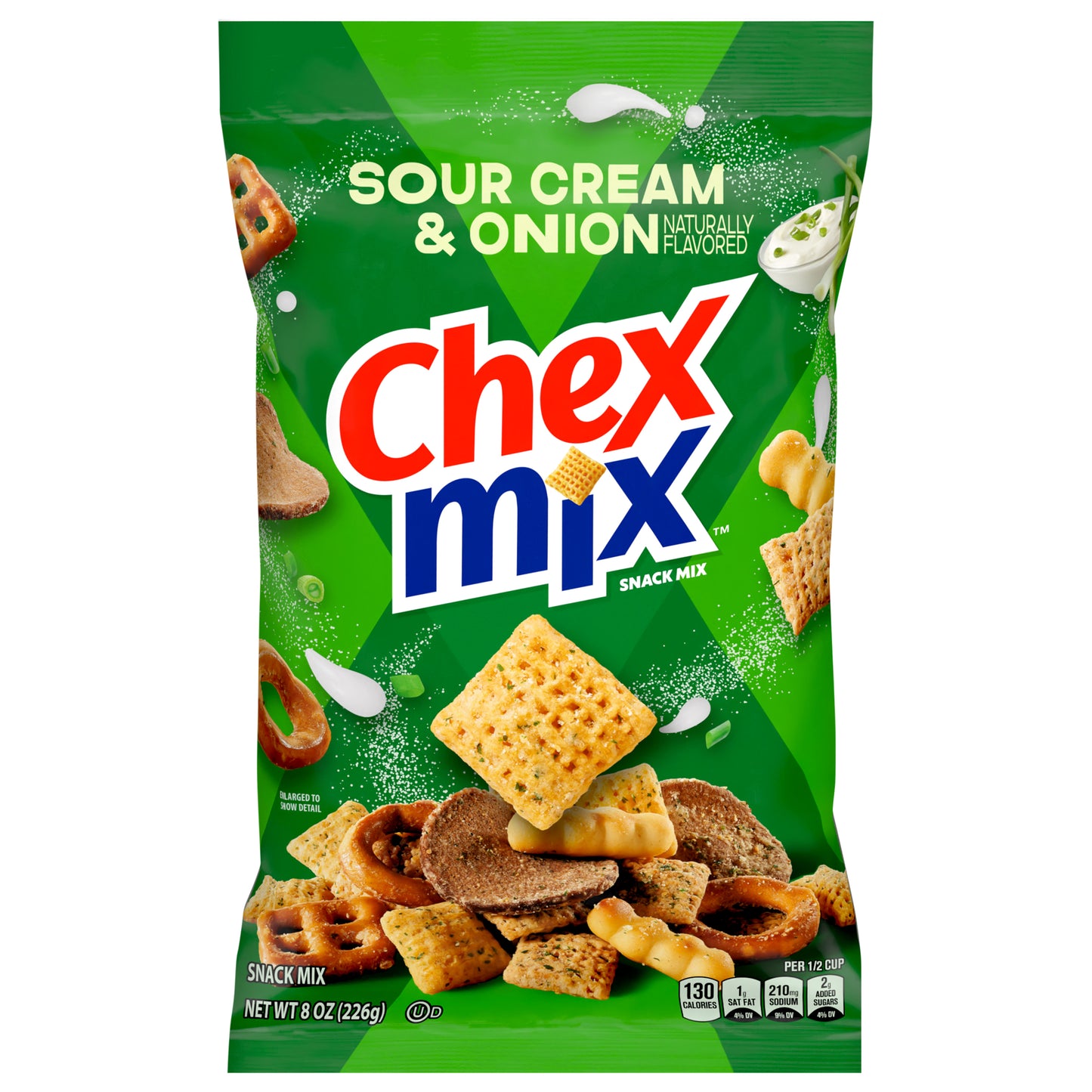 Chex Mix Snack Mix, Sour Cream and Onion, Snacks, 8 oz