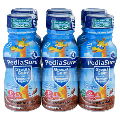 PediaSure Grow & Gain Chocolate Shake 6 - 8 fl oz Bottles