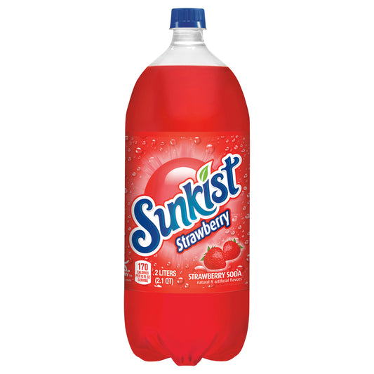 Sunkist Strawberry Soda, 2 L bottle