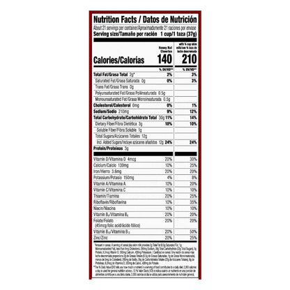 Honey Nut Cheerios Heart Healthy Breakfast Cereal, Gluten Free Cereal With Whole Grain Oats, Giant Size, 27.2 oz