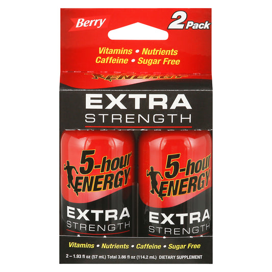 5-Hour Energy 2 Pack Extra Strength Berry Energy Shot 2 - 1.93 fl oz Cans