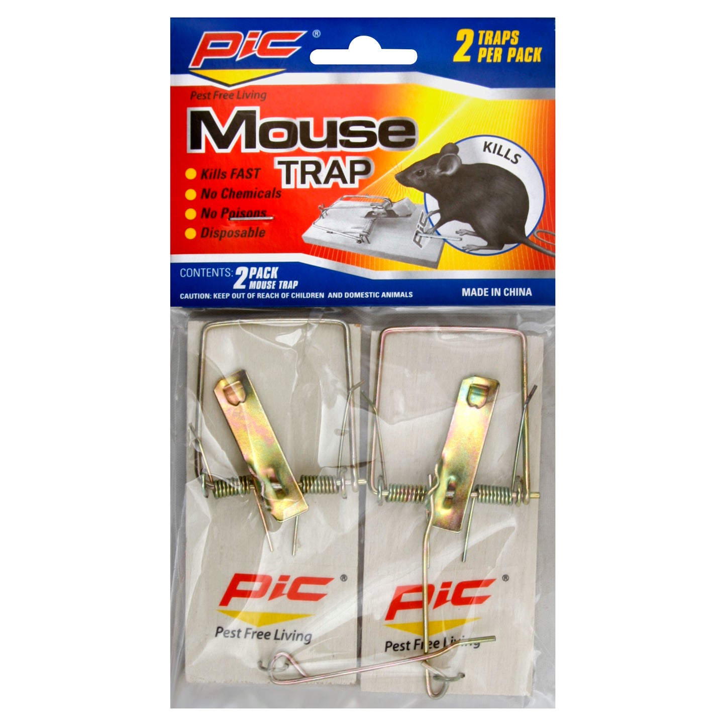 PIC Mouse Traps 2 ea - Pest Free Living Mouse Trap