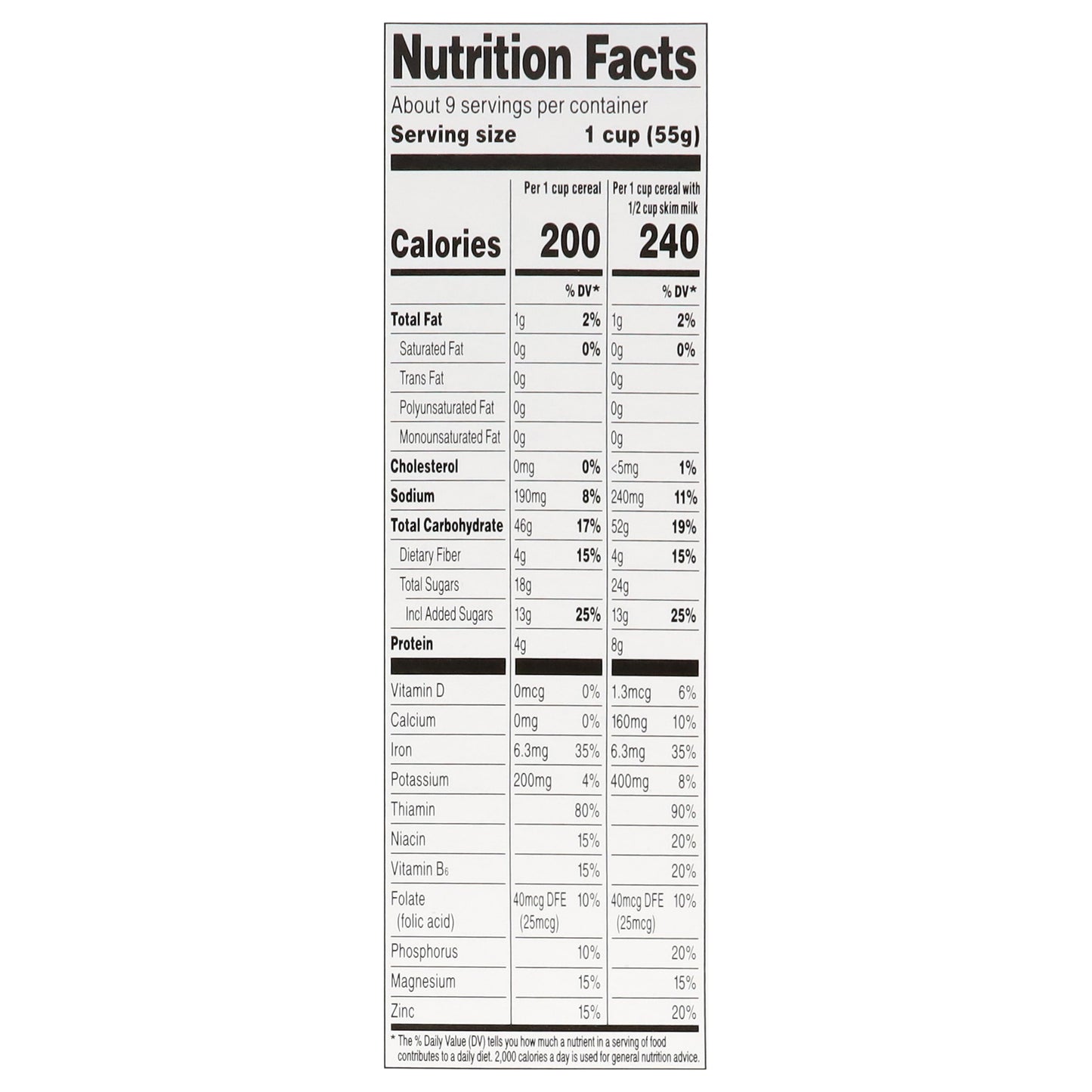 Food Club Crunchy Raisin Bran Cereal 18.2 oz