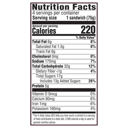 Breyers Frozen Dairy Dessert Sandwich S'mores Sandwich 16 fl oz