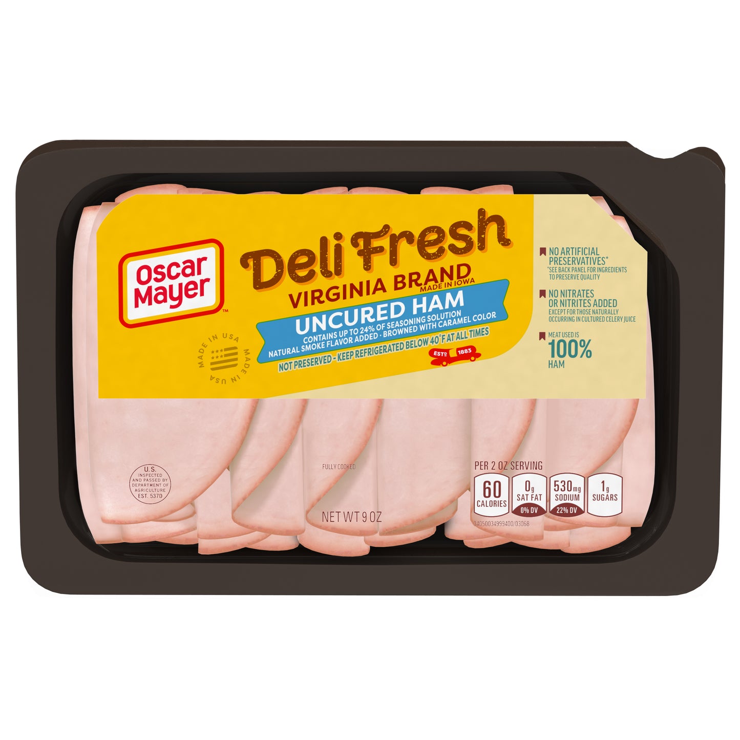 Oscar Mayer Deli Fresh Virginia Brand Uncured Ham 9 oz