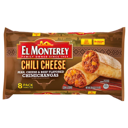 El Monterey Chili Cheese Chimichangas, 30.4oz, 8 count (Frozen)