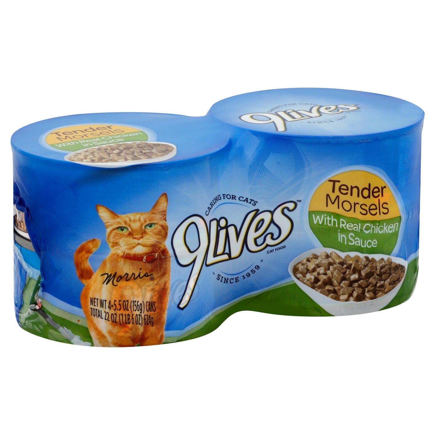 9Lives Cat Food 4 ea - Tender Morsels With Real Chicken in Sauce