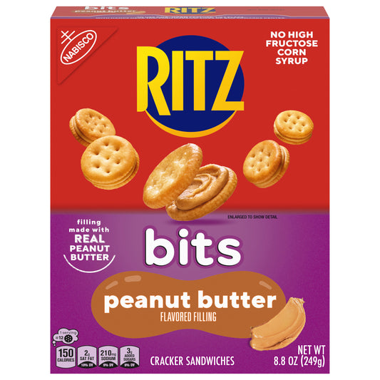 RITZ Bits Peanut Butter Sandwich Crackers, 8.8 oz