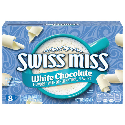 Swiss Miss Indulgent Collection White Chocolate Flavored Hot Drink Mix, 8 Count Drink Mix Packets (12 Pack)