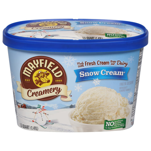 Mayfield Creamery Snow Cream Frozen Dessert 1.5 qt