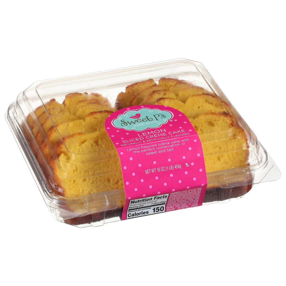 Sweet P's Bake Shop Sliced Lemon Creme Cake 16 oz