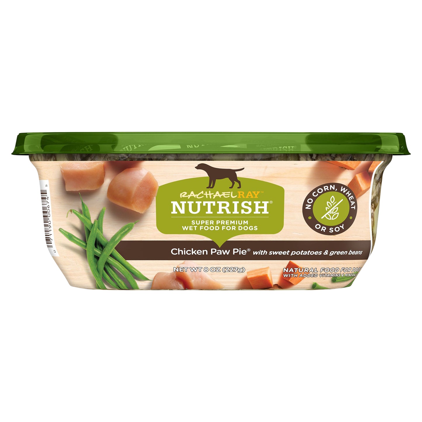 Rachael Ray Nutrish Natural Premium Wet Dog Food, Grain Free, Chicken Paw Pie, 8 Oz Tub