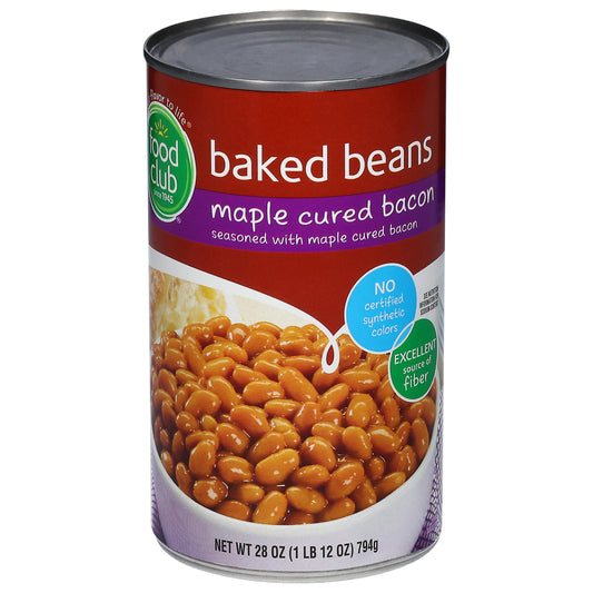 Food Club Maple Cured Bacon Baked Beans 28 oz