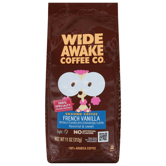 Wide Awake Coffee Co. Light Ground French Vanilla Coffee 11 oz