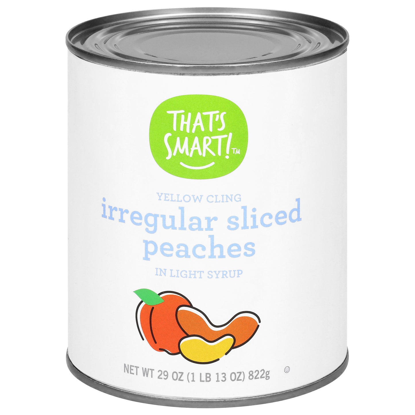 That's Smart! Yellow Cling Irregular Sliced Peaches in Light Syrup 29 oz