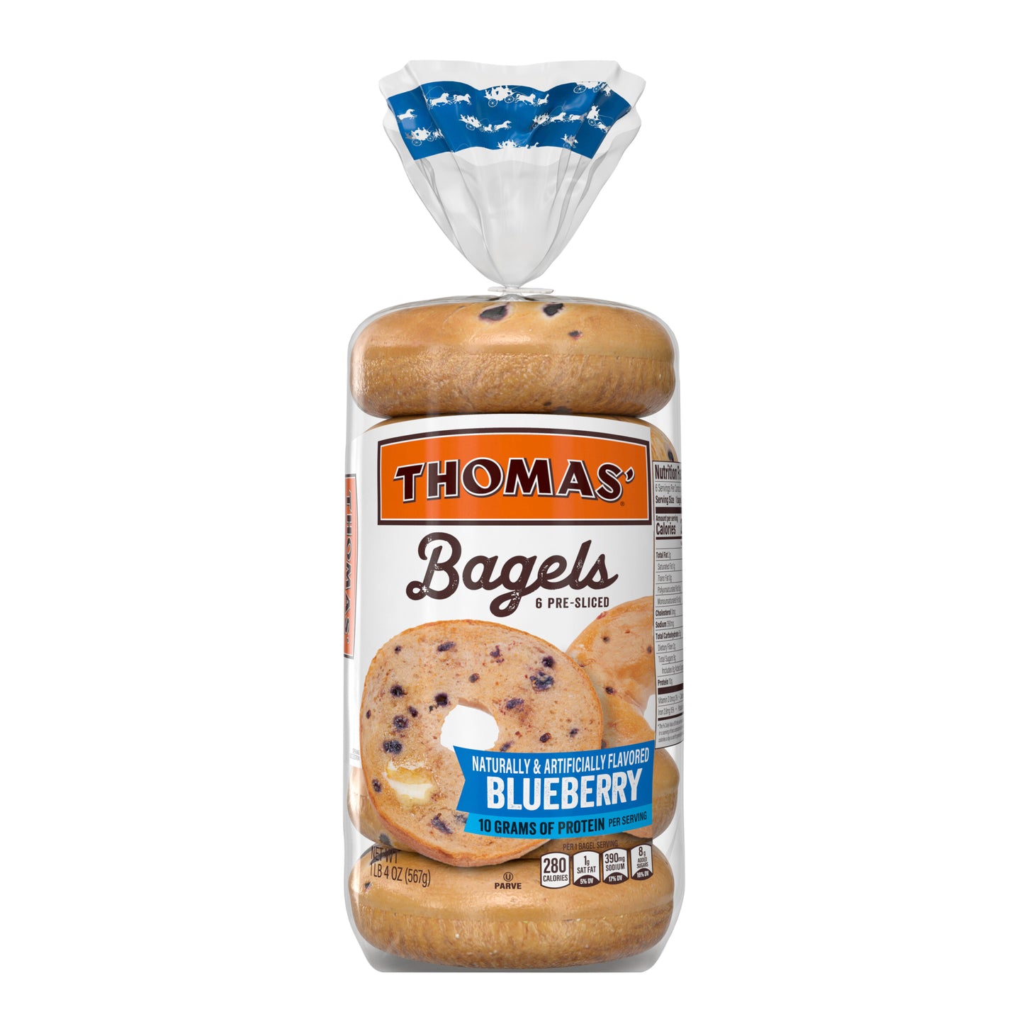 Thomas' Blueberry Bagels, 6 count, 20 oz