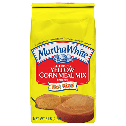 Martha White Self Rising Yellow Corn Meal Mix with Hot Rize, 5 Lb Bag