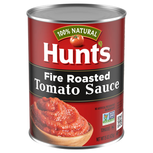 Hunt's Fire Roasted Tomato Sauce, 100% Natural Canned Tomato Sauce, 15 oz.