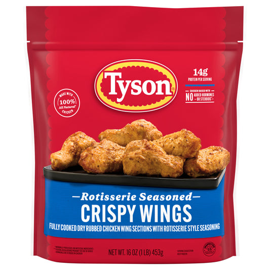 Tyson Frozen Rotisserie Seasoned Crispy Wings, 16 oz