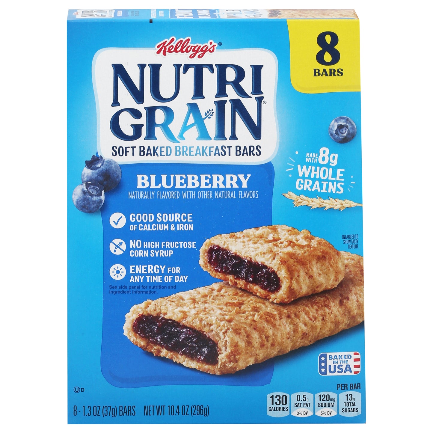 Nutri Grain Soft Baked Blueberry Breakfast Bars 8 - 1.3 oz Bars