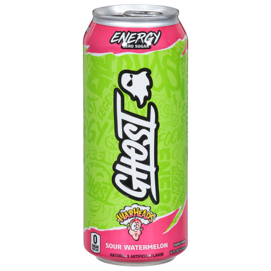 Ghost Zero Sugar Warheads Sour Watermelon Energy Drink 16 fl oz