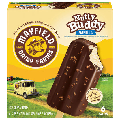 Mayfield Dairy Farms Nutty Buddy Vanilla Ice Cream Bars, 6 ct / 2.75 fl oz