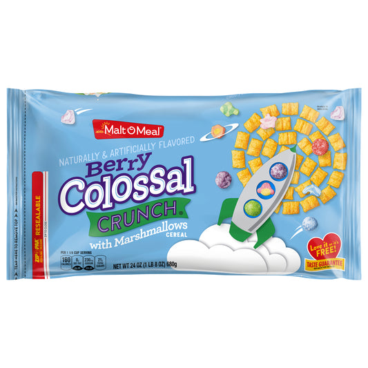 Malt O Meal Berry Colossal Crunch with Marshmallows Cereal 24 oz