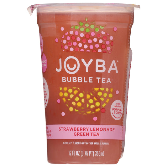 Joyba Green Tea Strawberry Lemonade Bubble Tea 12 fl oz