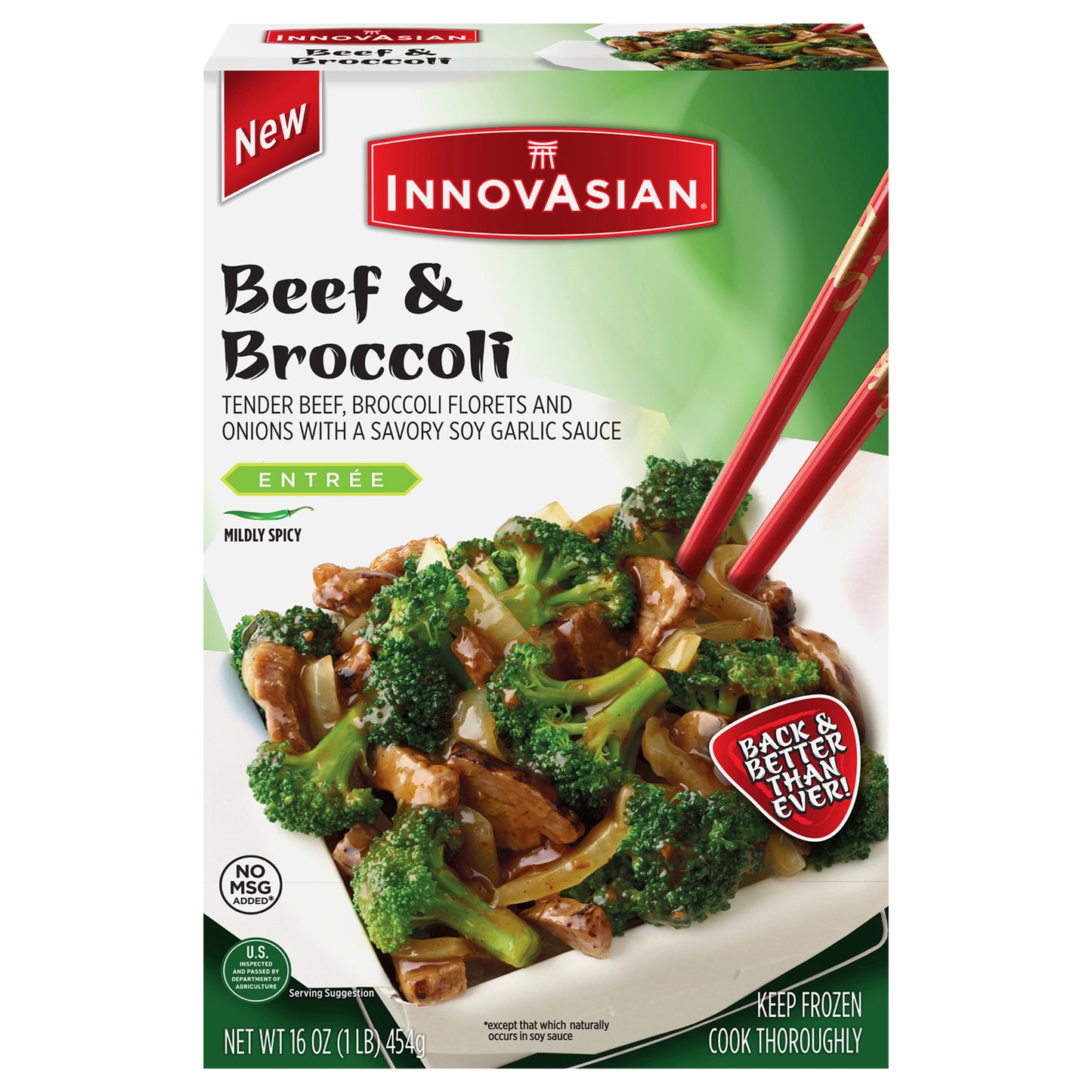 InnovAsian Beef & Broccoli Multi-Serve Entrée, 16 oz Frozen
